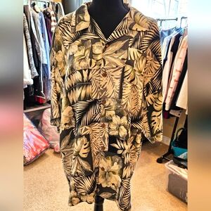 Tommy Bahama Silk Button Down Shirt Size XL